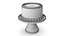3D White Round Cake on a Stand model