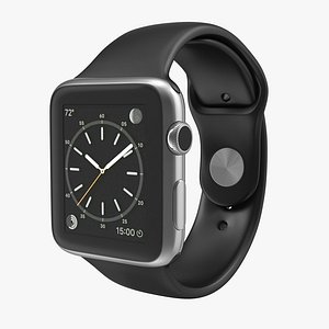 Apple Watch 42mm Sport Band Black Fluoroelastomer 2
