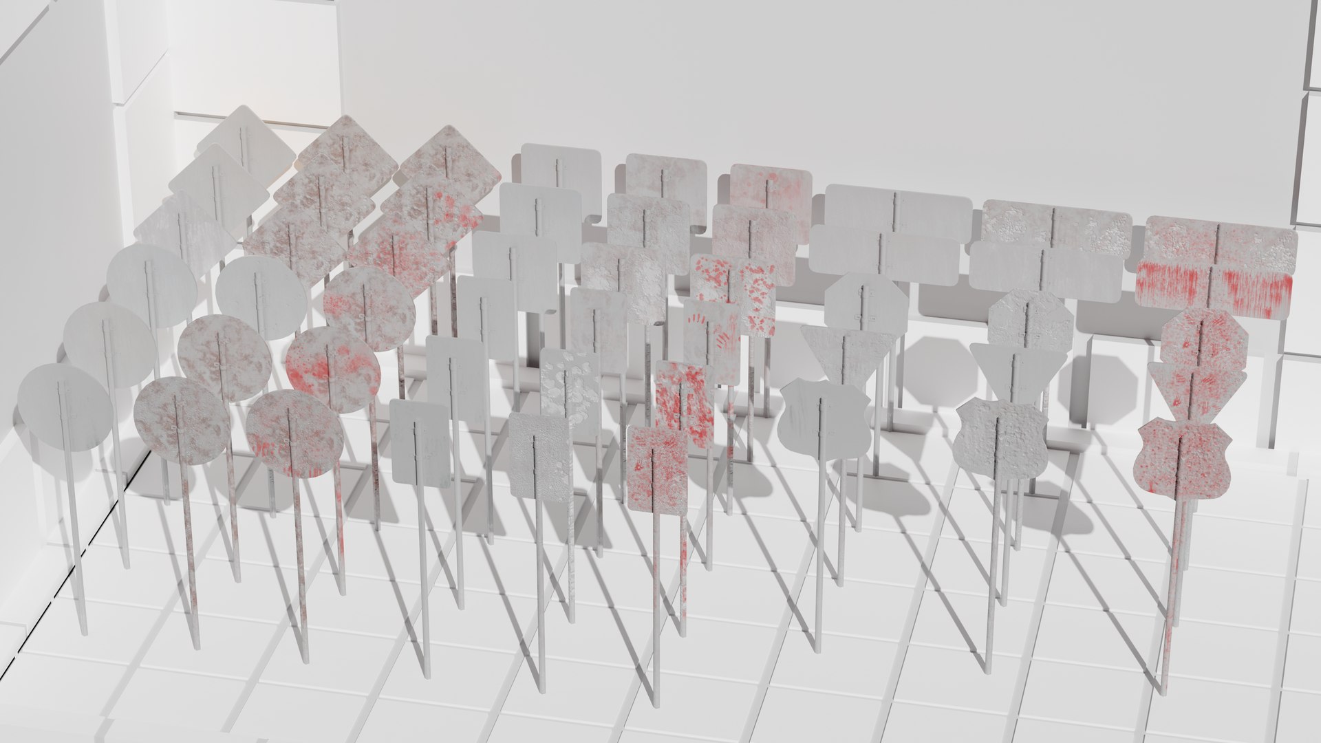 Road Signs - Ordinary - Damaged - In The Blood 3D Model - TurboSquid ...