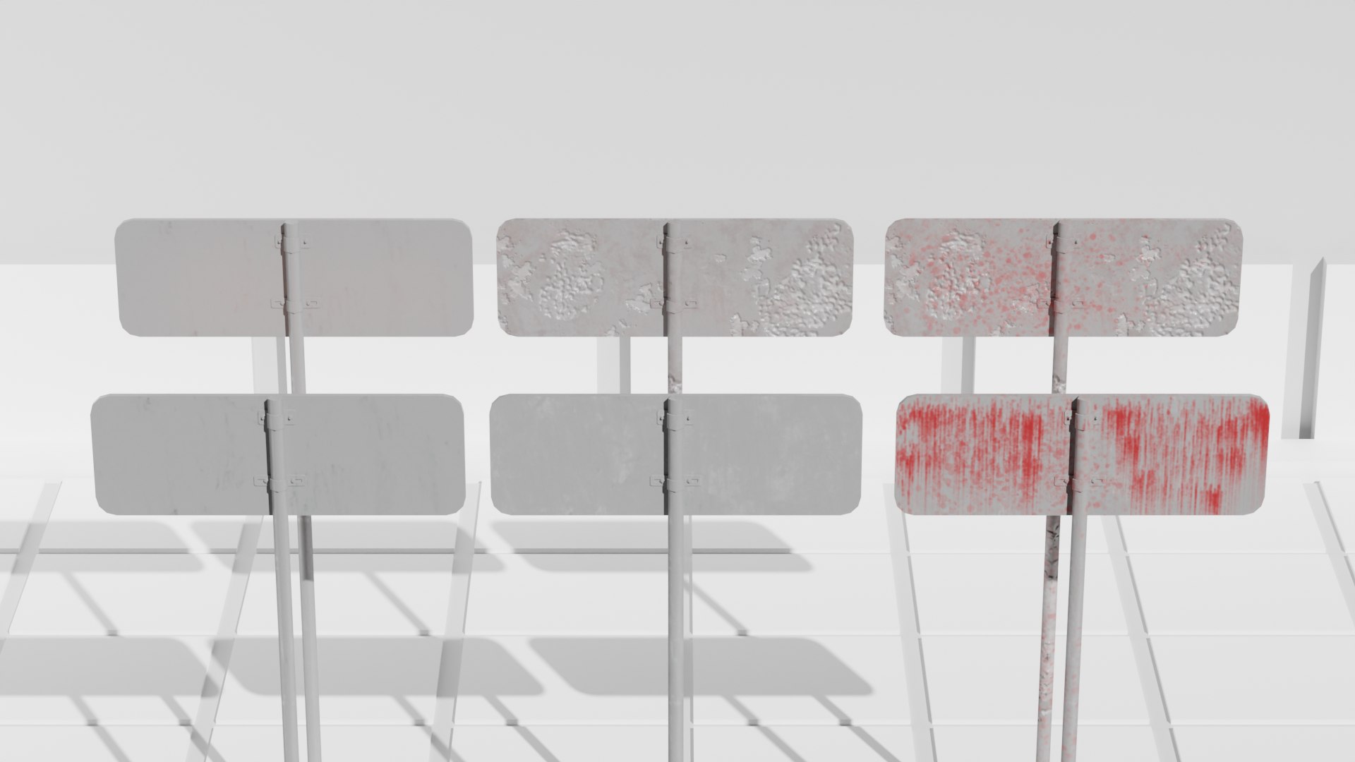 Road Signs - Ordinary - Damaged - In The Blood 3D Model - TurboSquid ...
