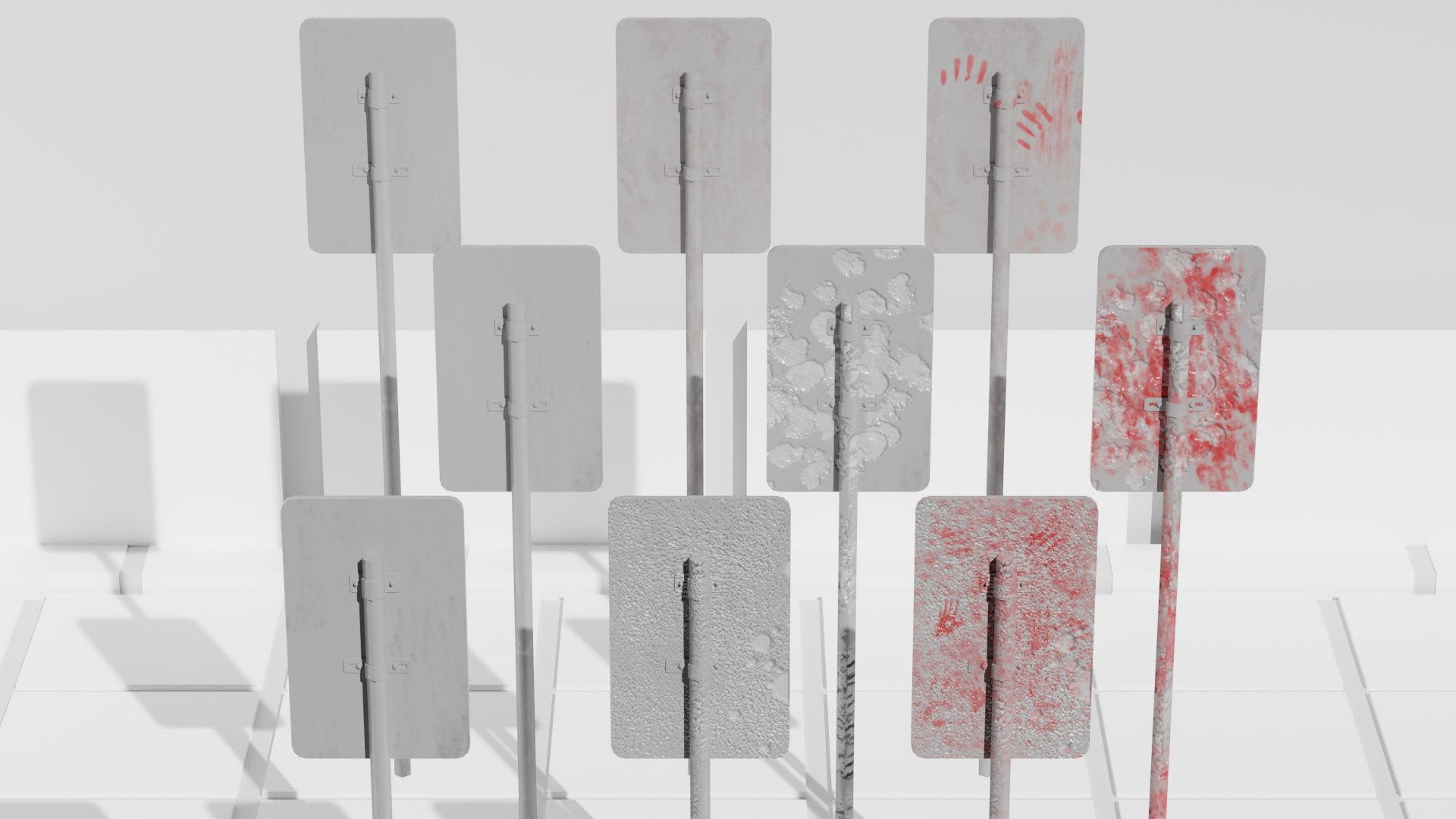 Road Signs - Ordinary - Damaged - In The Blood 3D Model - TurboSquid ...