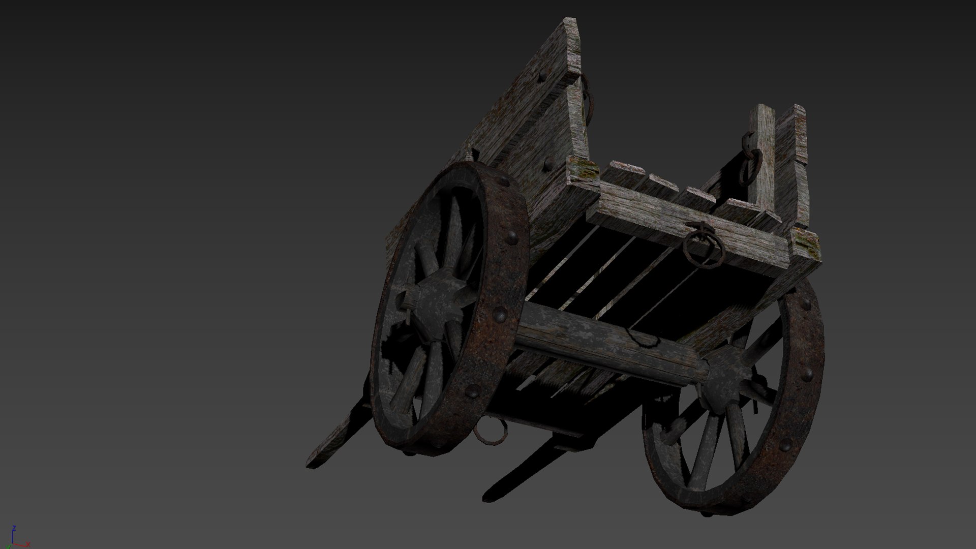 Wooden Trolley 3D Model TurboSquid 2097647   Zrzutekranu171kopia 