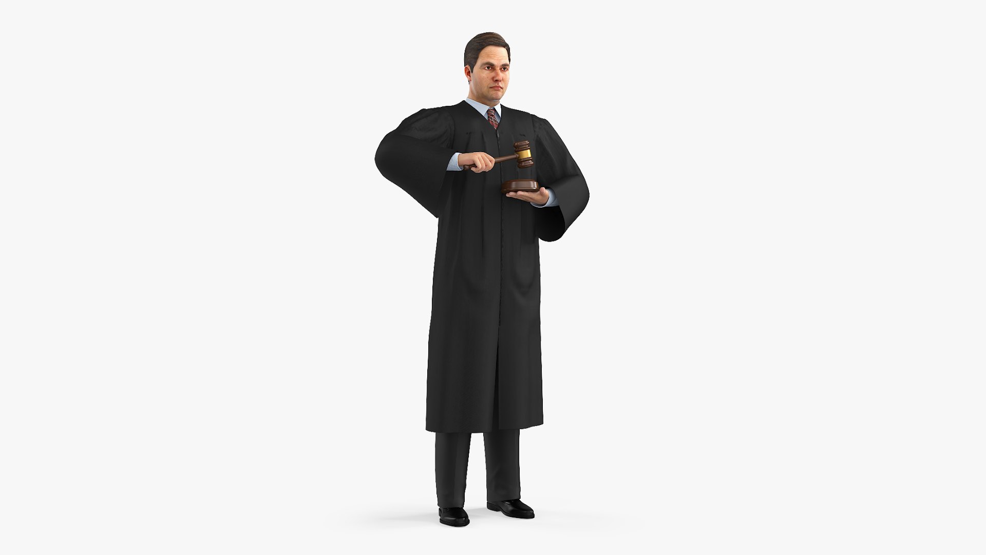 Judge Strict Pose 3D model preview