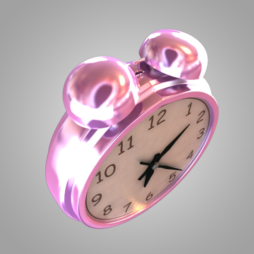 3d classic alarm clock model