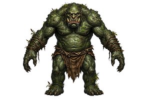 Swamp Troll Brute Rigged Animated Game Ready