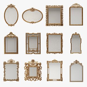 3D Classic Mirrors Collection model