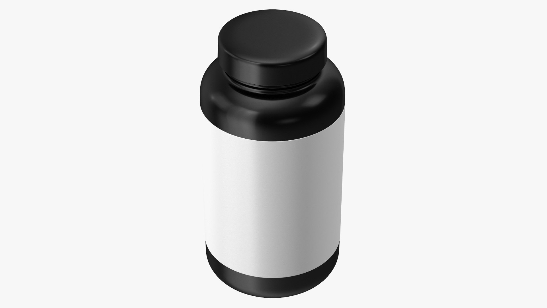 Omega3 Plastic Jar Blank 3D model preview