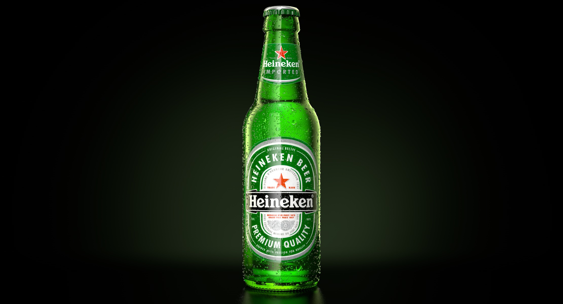 Modeled Heineken Bottle 3d 3ds