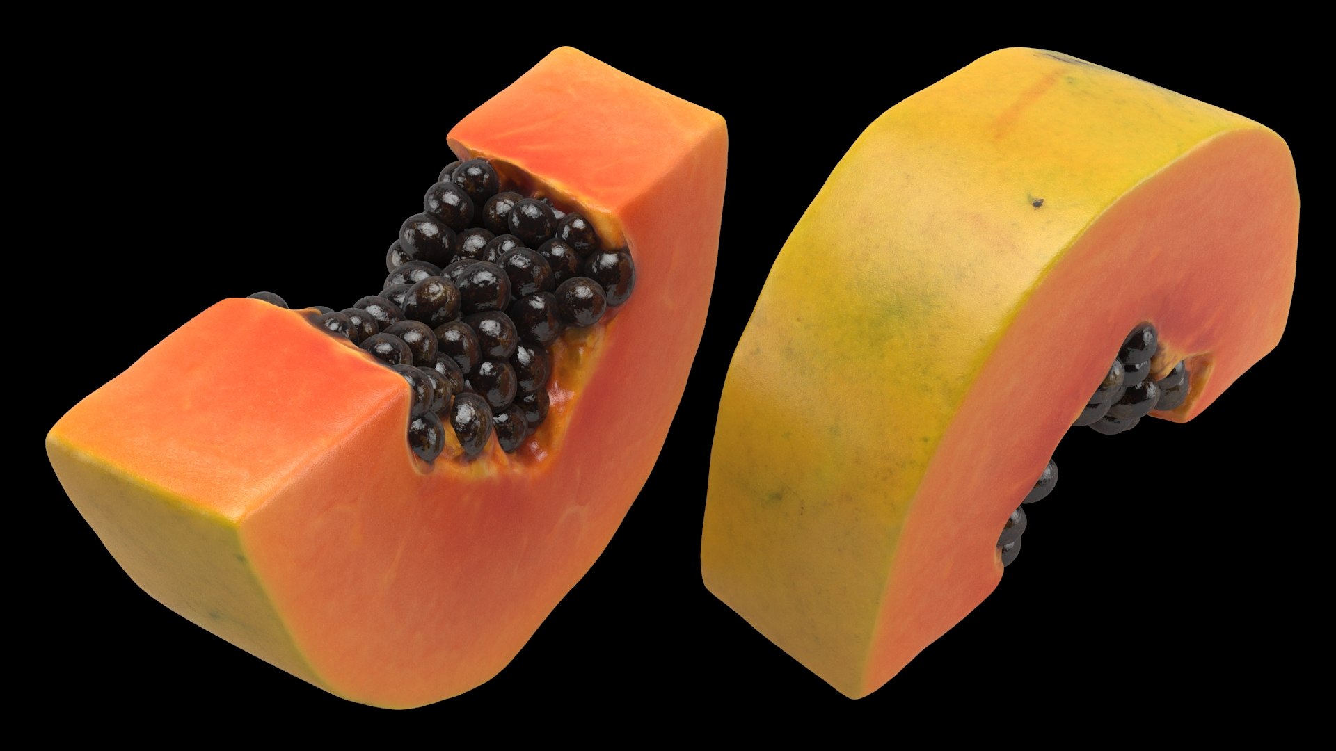 3D Tropical Fruit Collection 01 model https://p.turbosquid.com/ts-thumb/LA/rQmjFC/qB/papayaslice_a0002/jpg/1625153003/1920x1080/fit_q87/e4cc9743dfb887c55efd6f0c66ae5662e1f4cf56/papayaslice_a0002.jpg