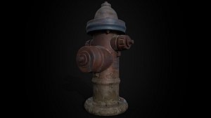 Old Fire Hydrant - Game Ready - Low poly PBR Low-poly 3D model 3D model