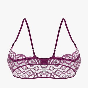 Lace Demi-Cup Bra SS101 3D