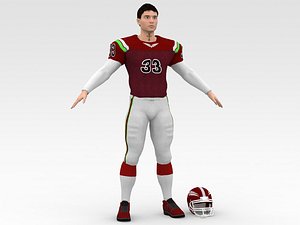 American Football Player V8 3D model