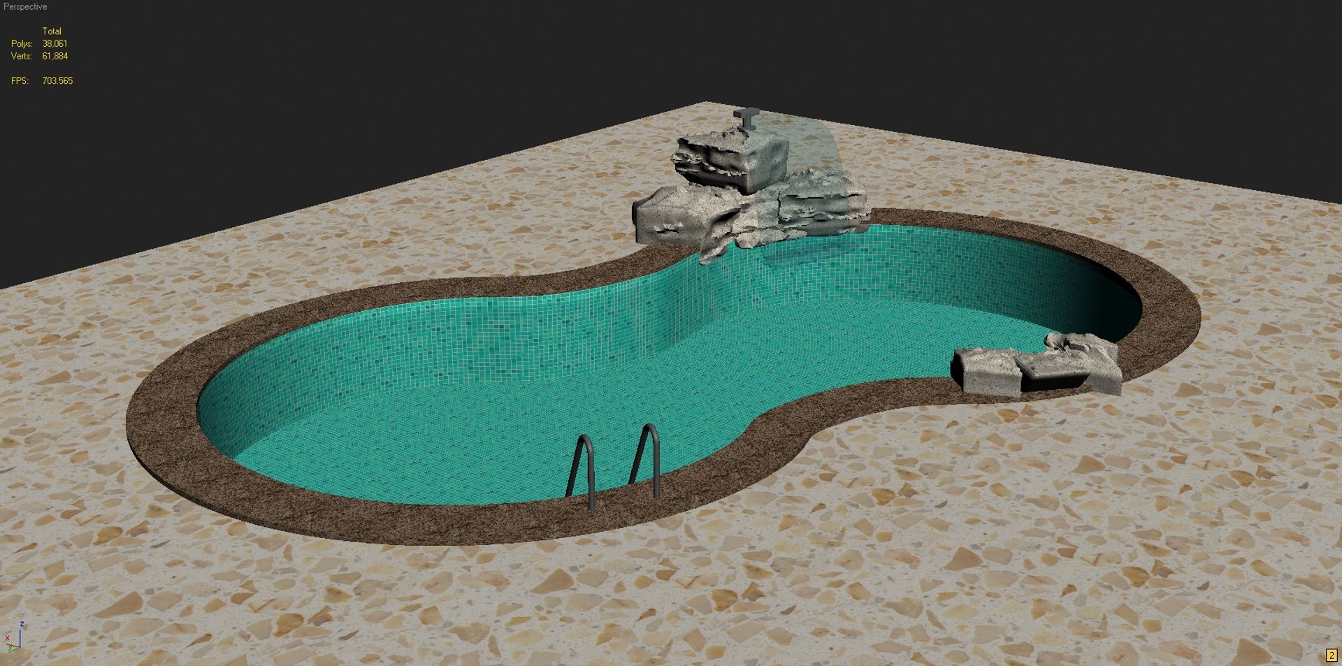organic swimming pool 3d 3ds