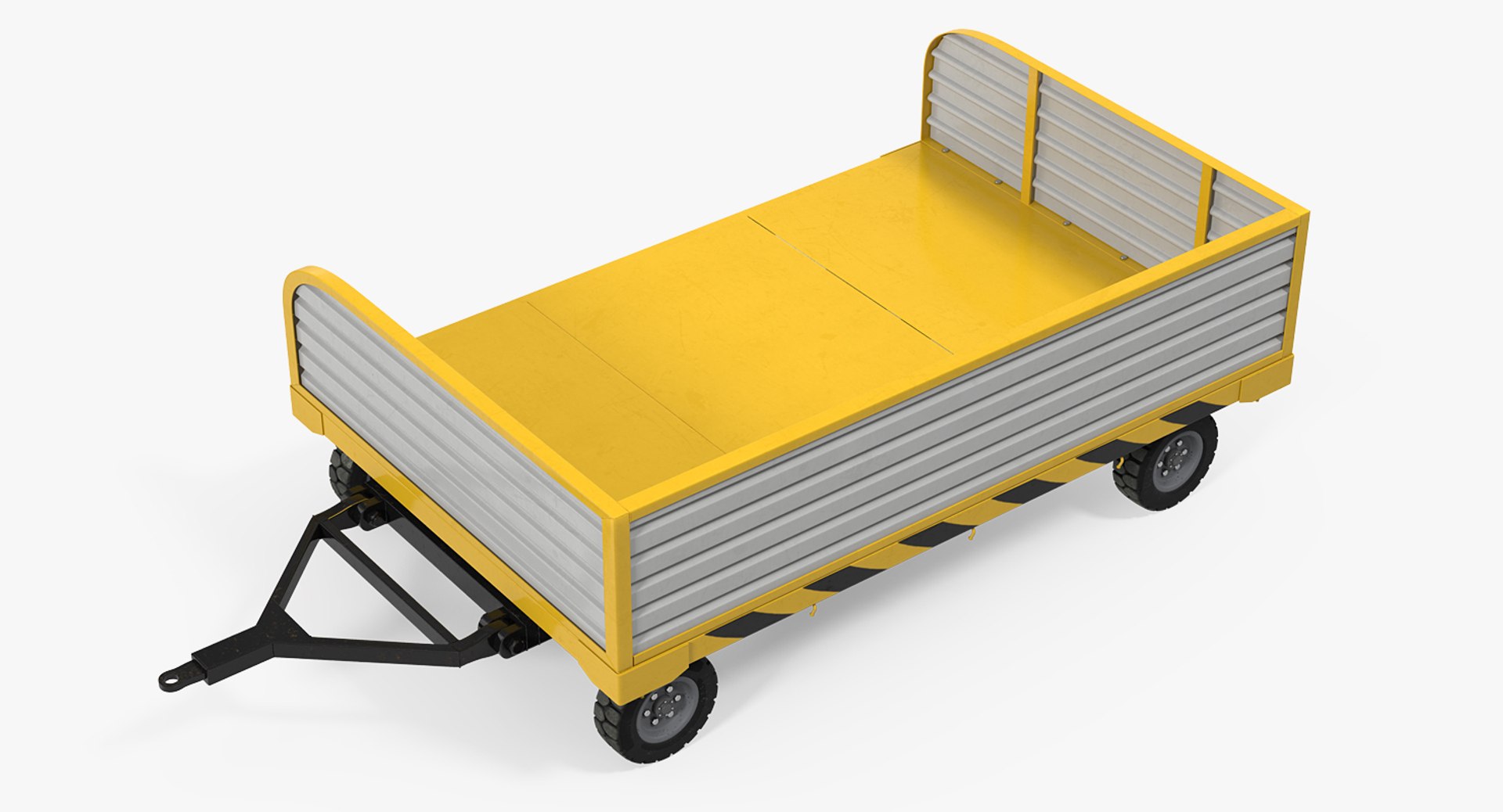 Airport Luggage Trolley Rigged 3D Model 3D model preview