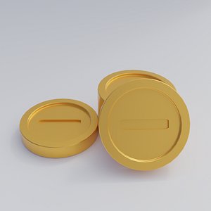 3D Gold Coin Super Mario model