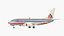 American Airlines Boeing 737-700 with Interior Rigged for Maya