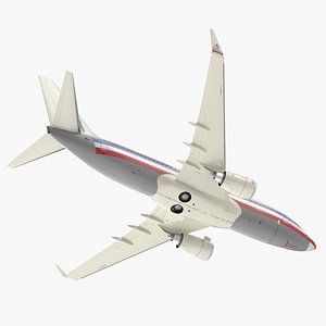 American Airlines Boeing 737-700 with Interior Rigged for Maya