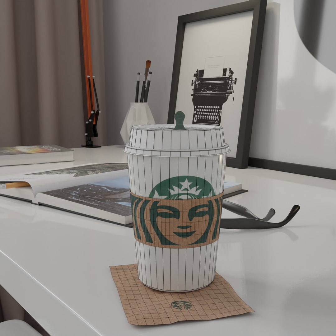 3d Photorealistic Pbr Starbucks Cup Turbosquid 1578610 4908