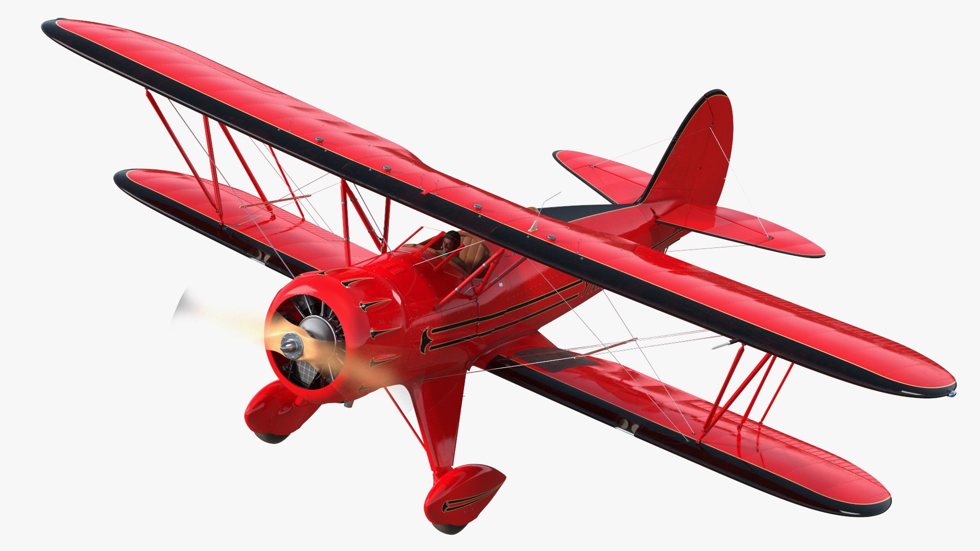 Spirit of 30A Coastal Biplane YMF-5 Piloted 3D model preview