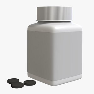 3D medical drug plastic container model