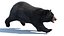 Pelliccia animata dell'orso nero 3D