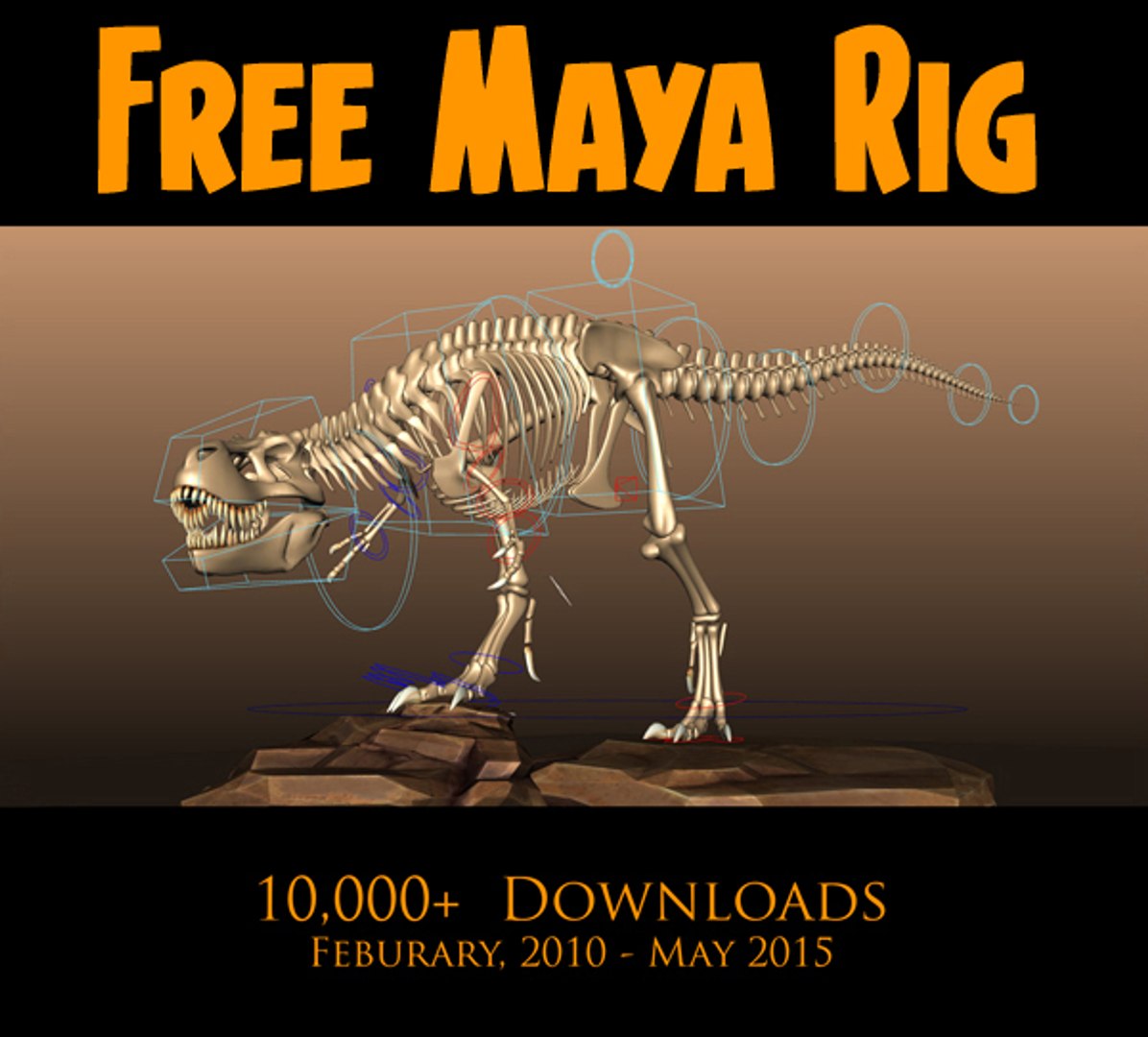 modelo 3d T.rex 2 Skeleton Rig gratis - TurboSquid 889986