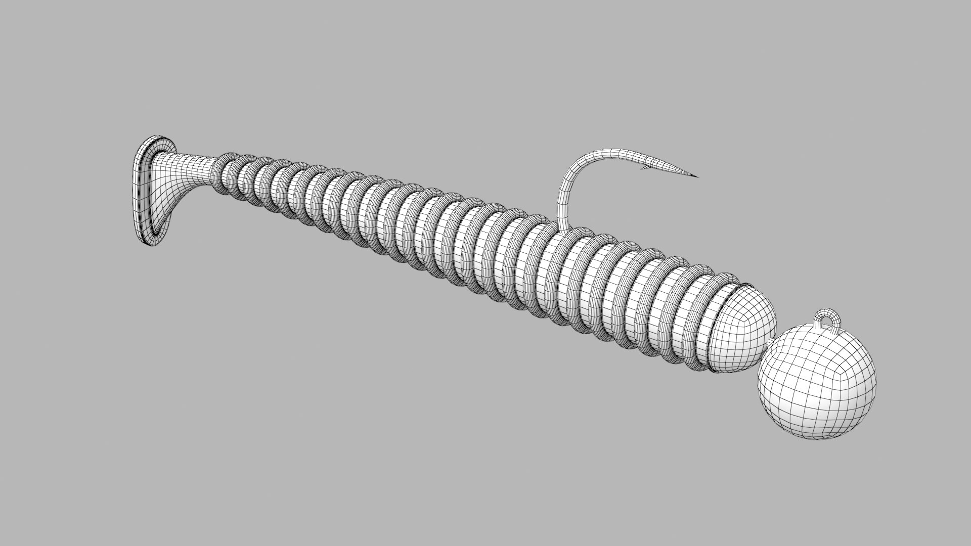 Jelly Worm Fishing Lure 06 3D Model TurboSquid 1979678