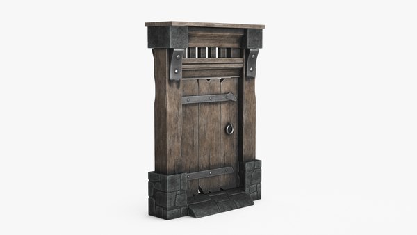 modelo 3d Puerta de madera vieja v3 - TurboSquid 2120089