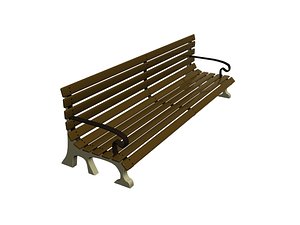 free park bench 3d model