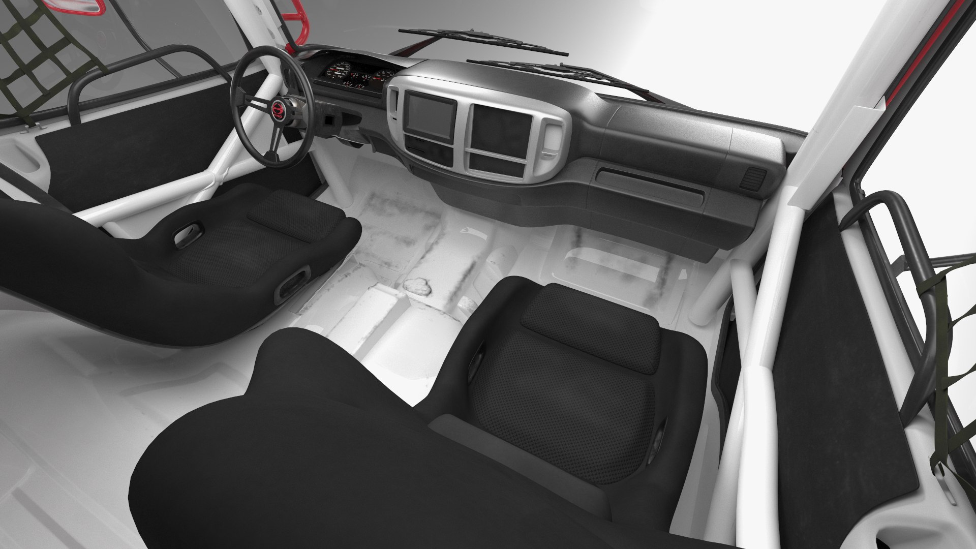 3D Hino Ranger Dakar Rally Truck Simple Interior - TurboSquid 2197290