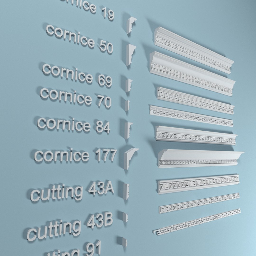 3d Cornice Set Peterhof Model