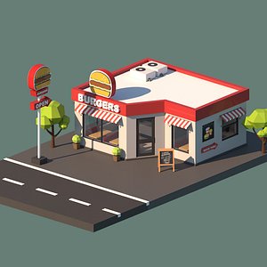 3D fast food building