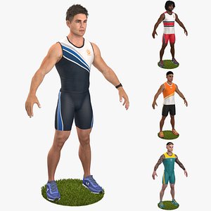 Athletes 3D model