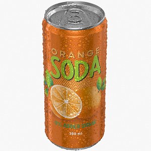 Sleek Soda Can With Droplets 300ml