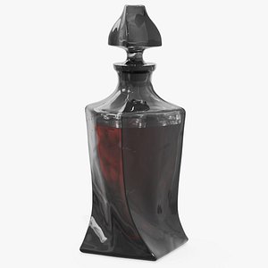 Black Crystal Whiskey Bottle