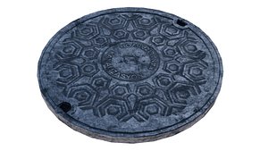 Manhole Cover - Sewer Low-poly 3D model model