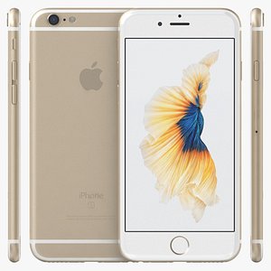 apple iphone 6s gold 3d model