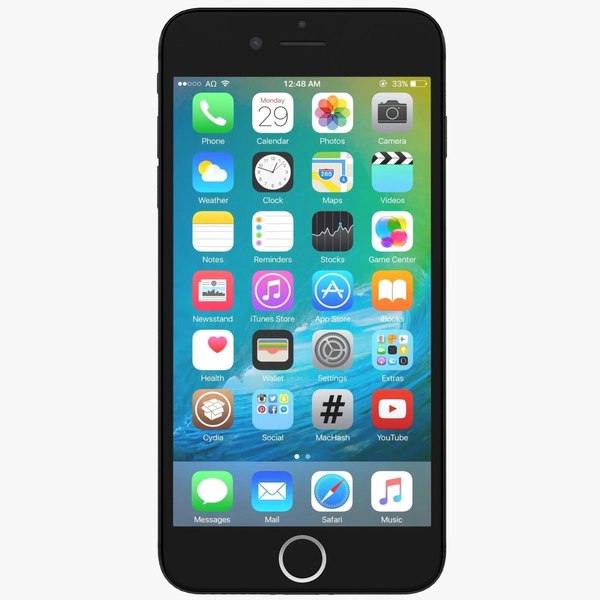 3d model apple iphone 7 black
