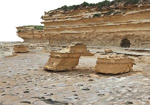 Sand cliffs and salt terraces 3D model