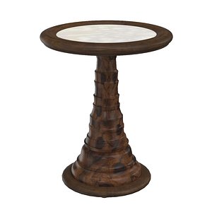 Brazilian Pedestal Table with Carrara like Top