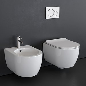 Scarabeo Ceramiche bidet and toilet