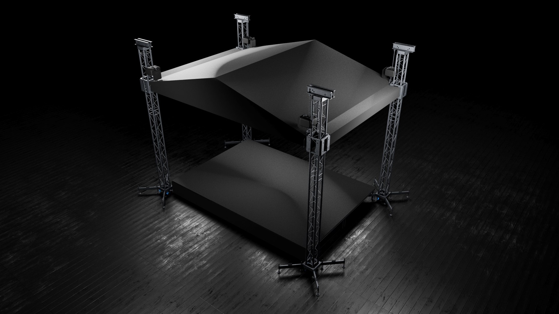 Concert Stage Detailed Model Model - TurboSquid 2365995