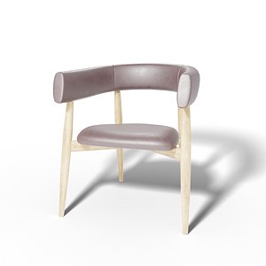 Yates Upholstered Cafe Chair 3D model