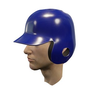 baseball batting helmet ear 3D model