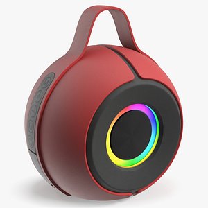 Outdoor Waterproof Speaker with Side Control Buttons Red