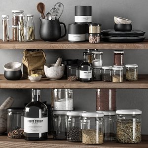 kitchen decor set 03 3D