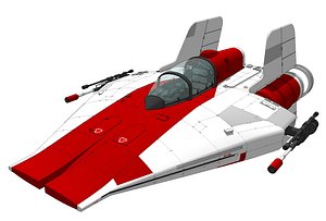 3D model a-wing rebel fighter