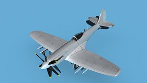 3D model Supermarine Spitfire Mk XXIII V00
