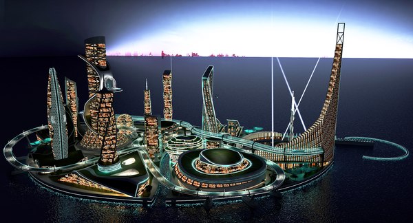 3D futuristic night - TurboSquid 1390487