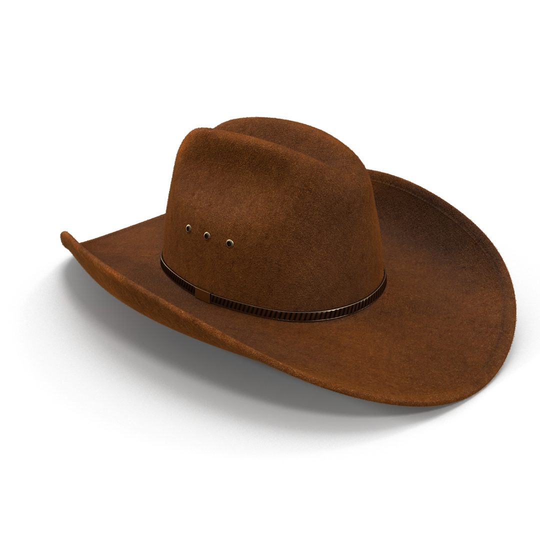 Cowboy Leather Hat 3D model